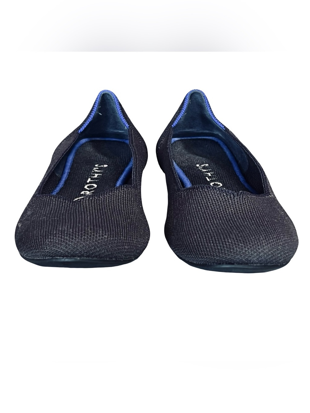 Rothy’s Women’s 7.5 Navy Blue Ballet Flats Solid Knit Round Toe Stretch Washable - Picture 6 of 10